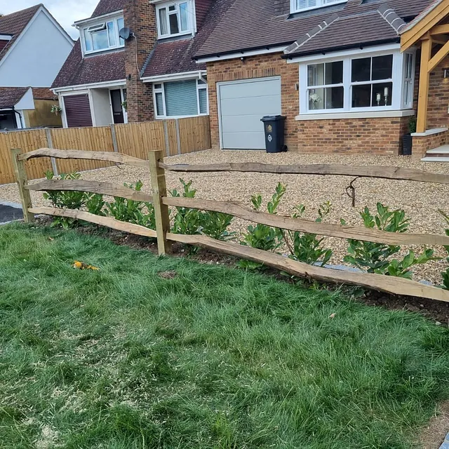 Driveway and fencing