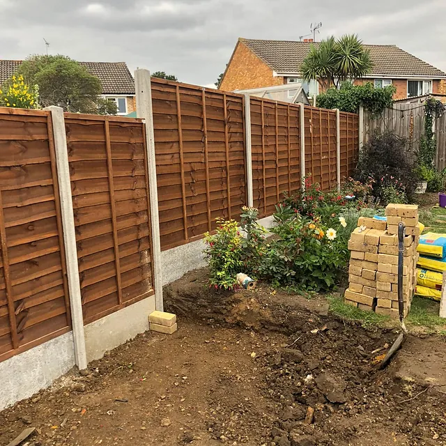 New fence and garden landscaping in progress