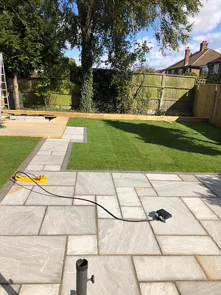 Patio and turf